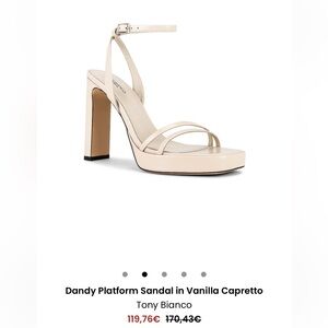 Tony bianco off white platform strappy sandal